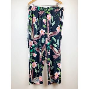 ELOQUII Printed Wide Leg Pant Floral 18